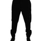 Black Wool Stretch Jogger Pants