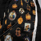 Black Religious Print Silk Men Jogger Pants