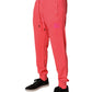 Neon Red Cotton Jogger Men Sweatpants Pants