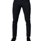 Dark Blue Cotton Stretch Skinny Denim Jeans