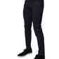 Dark Blue Cotton Stretch Skinny Denim Jeans