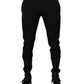 Black Wool Tapered Formal Dress Pants