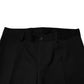 Black Wool Tapered Formal Dress Pants