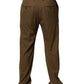 Brown Wool Straight Formal Dress Pants