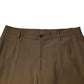 Brown Wool Straight Formal Dress Pants