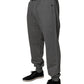 Gray Logo Cotton Jogger Men Sweatpants Pants