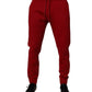 Red DG Logo Cotton Jogger Men Sweatpants Pants