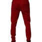Red DG Logo Cotton Jogger Men Sweatpants Pants