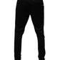 Black Polyester Men Jogger Sweatpants Pants