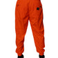 Orange Polyester Men Jogger Sweatpants Pants