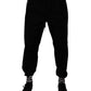 Black Cotton Men Jogger Sweatpants Pants