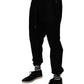 Black Cotton Men Jogger Sweatpants Pants