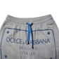 Gray Logo Cotton Men Jogger Sweatpants Pants
