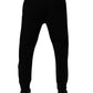 Black Cotton Blend Men Jogger Sweatpants Pants