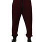 Bordeaux Cotton Jogger Men Sweatpants Pants