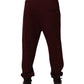 Bordeaux Cotton Jogger Men Sweatpants Pants