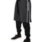 Black Gray Cotton Layered Men Sweatpants Pants
