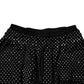 Black Polka Dot Stripes Cargo Jogger Sweatpants Pants