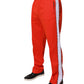 Red White Mid Waist Men Jogger Sweatpants Pants
