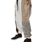 White Camouflage Patchwork Sweatpants Pants
