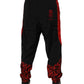 Black Red Leopard Jogger Sweatpants Pants