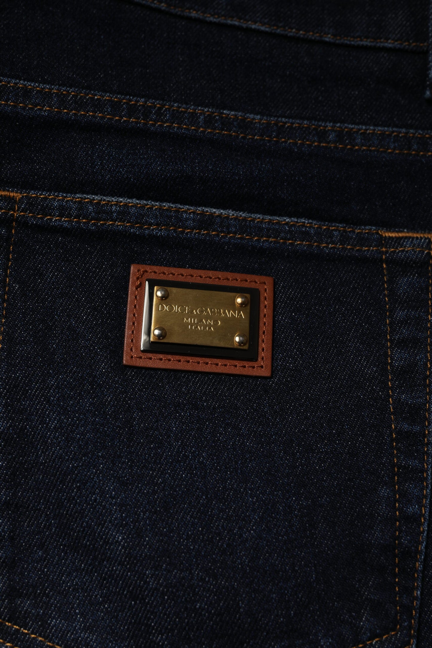 Dark Blue Cotton Stretch Skinny Denim Jeans