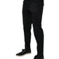 Black Cotton Stretch Skinny Dress Formal Pants
