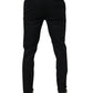 Black Cotton Stretch Skinny Dress Formal Pants