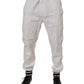 White Cotton Jogger Cargo Skinny Pants