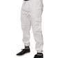White Cotton Jogger Cargo Skinny Pants