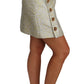 Crystal-Embellished Jacquard Mini Skirt