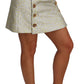 Crystal-Embellished Jacquard Mini Skirt