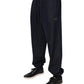 Black Jacquard Jogger Men Sweatpants Pants
