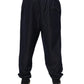 Black Jacquard Jogger Men Sweatpants Pants