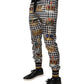 Multicolor Houndstooth Crown Men Sweatpants Pants
