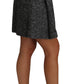 Elegant Gray Wool Blend Mini Shorts