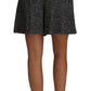 Elegant Gray Wool Blend Mini Shorts