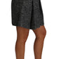 Elegant Gray Wool Blend Mini Shorts