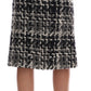 Sequined Floral High-Waist A-Line Skirt