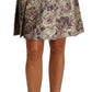 Floral Jacquard A-Line Skirt Delight