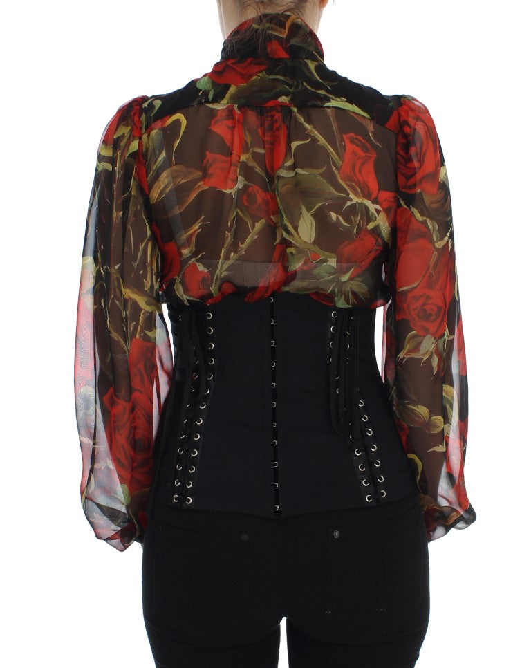 Elegant Black Corset Waist Belt with Silver Detailing