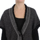 Elegant Gray Cashmere Long Cardigan Sweater
