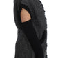 Elegant Gray Cashmere Long Cardigan Sweater
