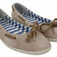 Beige Suede Lace Bow Loafers Ballet Flat Shoes