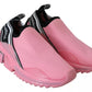 Pink Low Top Sorrento Sneakers Slip On Casual Shoes