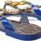 Blue Crystals Flats Sandals Beachwear Shoes