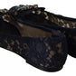 Blue Crystal Loafer Lace Ballet Flats Shoes