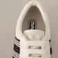White Leather Crystal Embellished Sneakers Shoes