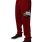 Red Logo Tape Cotton Jogger Sweatpants Pants