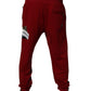 Red Logo Tape Cotton Jogger Sweatpants Pants